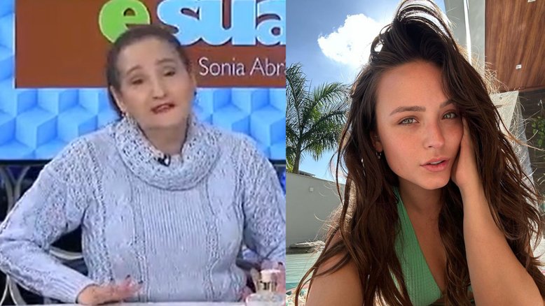 Sonia Abrão (esquerda) e Larissa Manoela (direita)
