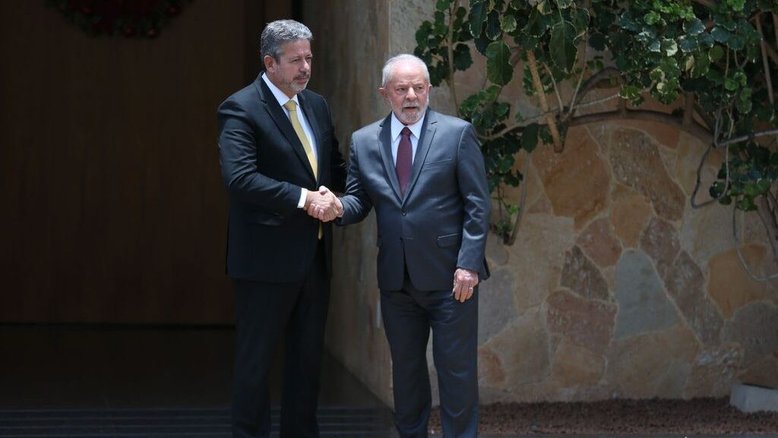 Presidente da Câmara dos Deputados, Arthur Lira, recebe o presidente Luiz Inácio Lula da Silva