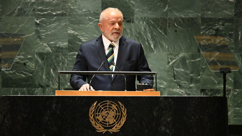 Presidente Luiz Inacio Lula da Silva discursa na Assembleia Geral da ONU