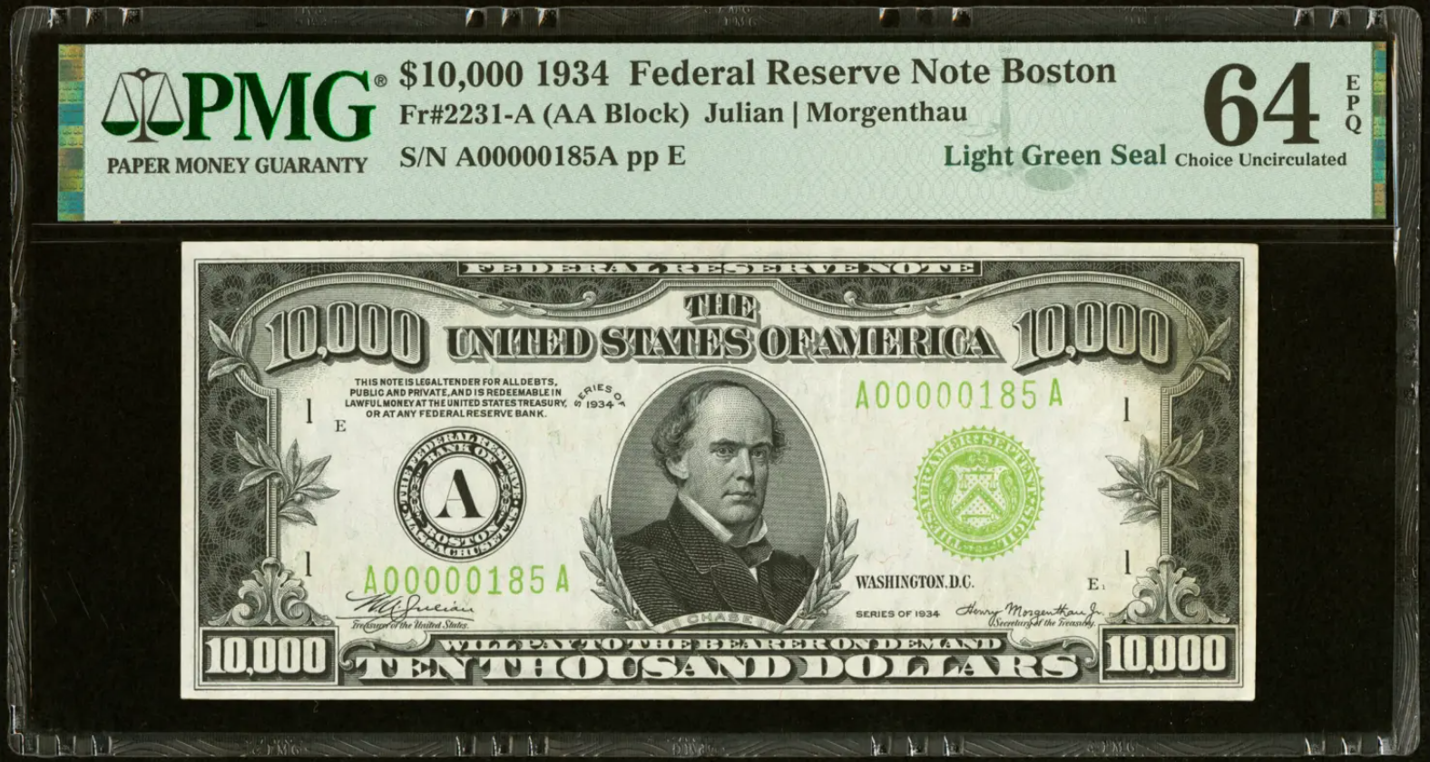 Nota de US$ 10 mil da era da Grande Depressão é vendida por US$ 480 mil