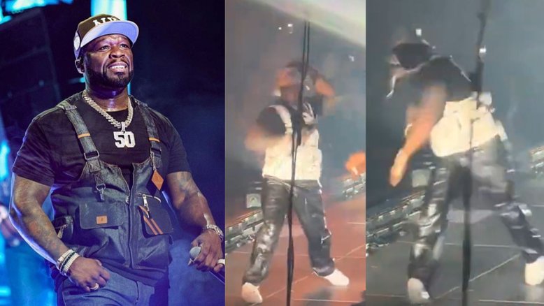 50 Cent atira microfone em plateia de show