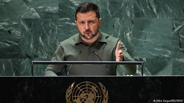 Em discurso na ONU, Zelenski acusa Rússia de genocídio