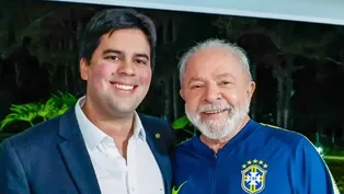 André Fufuca, ministro do Esporte, ao lado de Lula