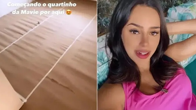 Bruna Biancardi mostra onde será quartinho de sua filha com Neymar