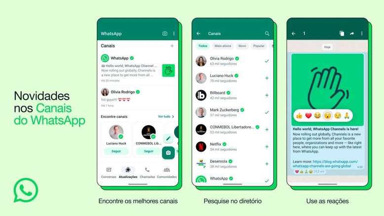 Canais e Flows são novos recursos do WhatsApp