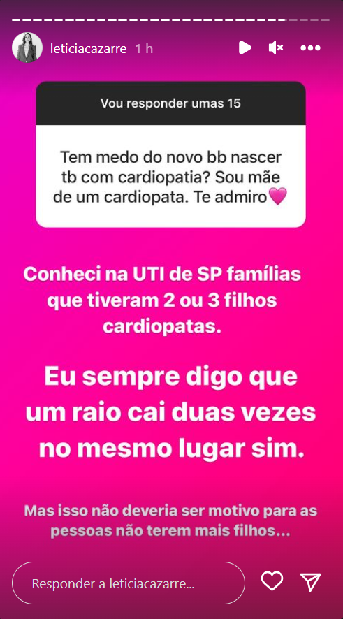 À espera do 6º filho, Leticia Cazarré comenta possibilidade de bebê nascer cardiopata 4 À espera do 6º filho, Leticia Cazarré comenta possibilidade de bebê nascer cardiopata