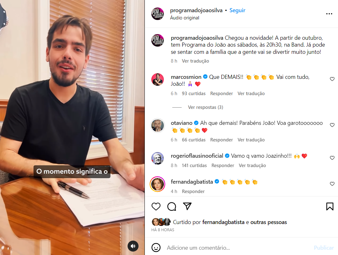 Instagram do Programa do João