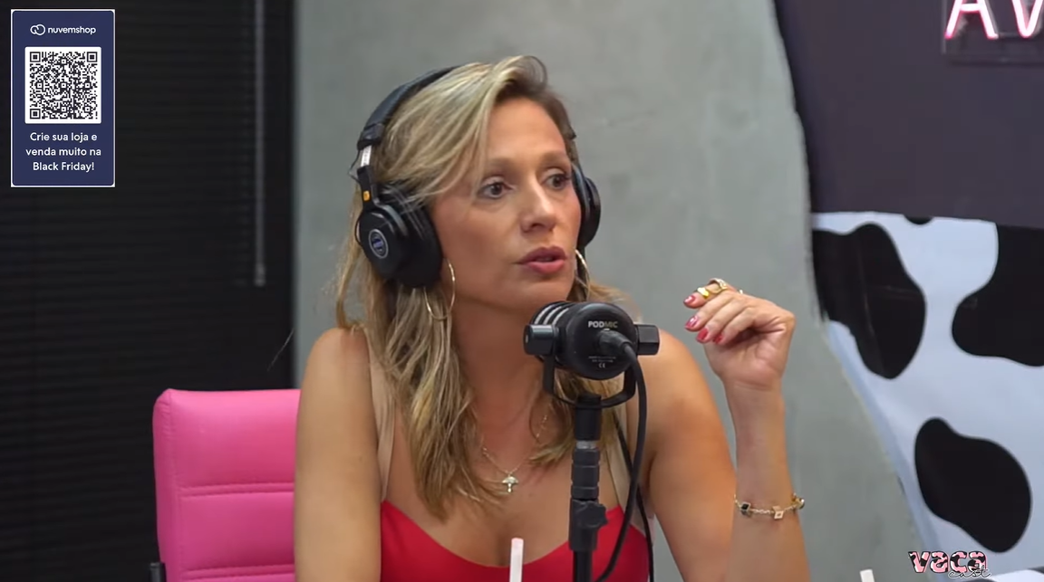 Luisa Mell participou do podcast Vaca Cast