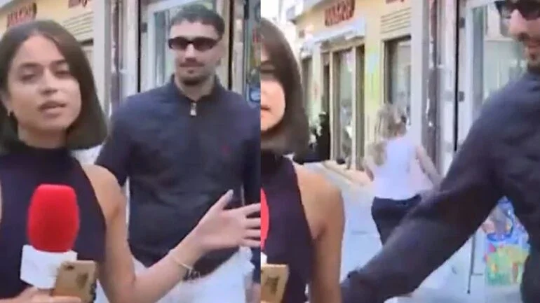 Vídeo: durante entrada ao vivo, repórter é apalpada por homem na Espanha