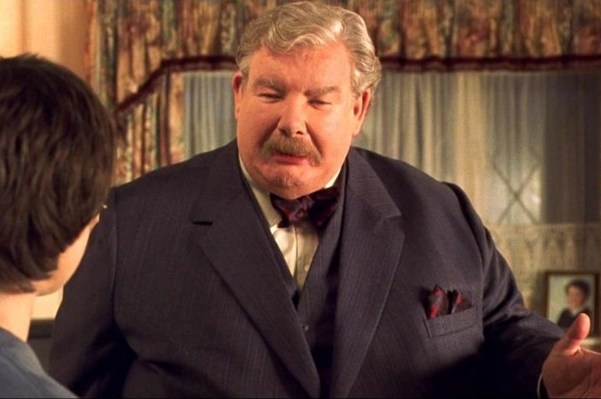 Richard Griffiths was responsible for playing Vernon Dursley, Harry Potter's step-uncle