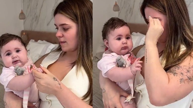 Viih Tube se emociona ao anunciar que vai ficar longe da filha: 'As mamães vão me entender'