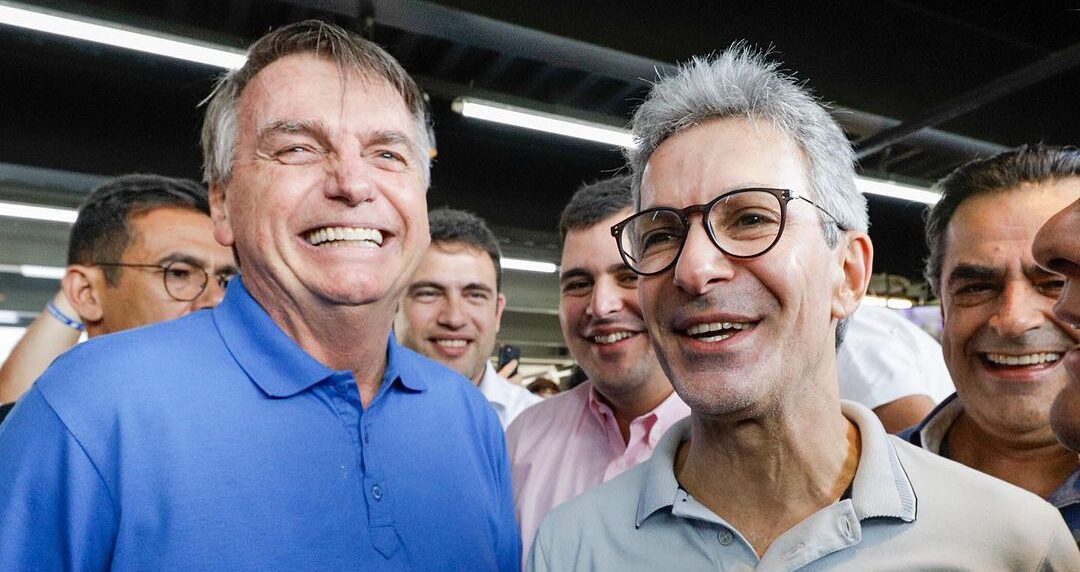 O governador de Minas Gerais, Romeu Zema (Novo), postou fotos ao lado do ex-presidente Jair Bolsonaro (PL)