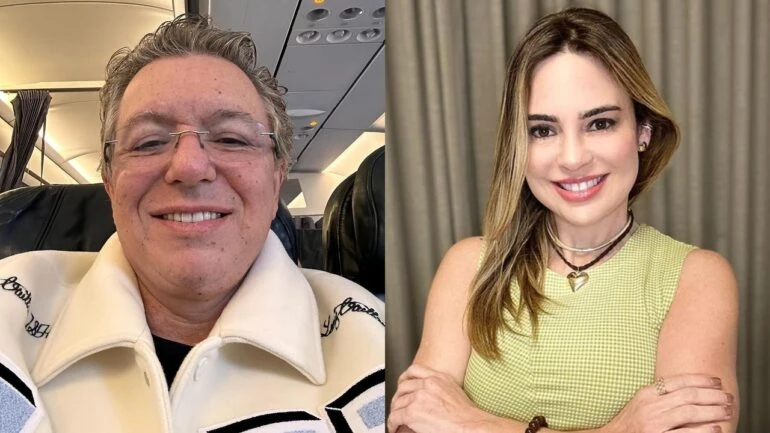 Boninho e Rachel Sheherazade