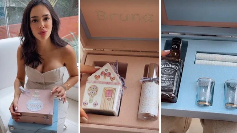 Bruna Biancardi mostra lembrancinhas do nascimento de Mavie: ‘Amei’