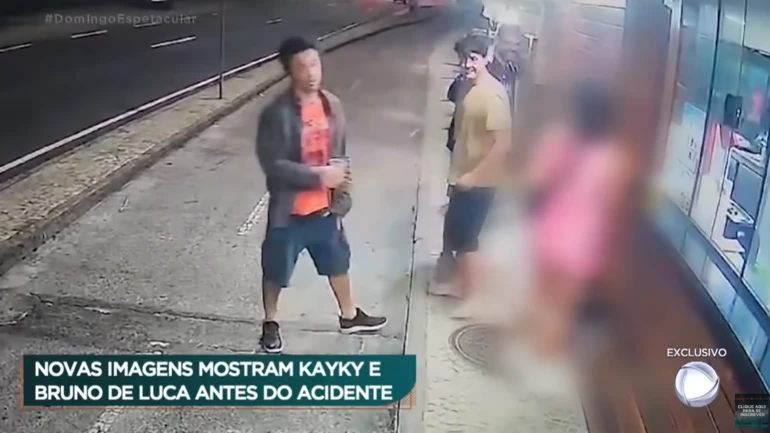 Vídeo mostra Kayky Brito sendo afastado de mulher por Bruno de Luca antes do acidente