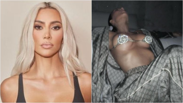 Tendência? Após Sabrina Sato, Kim Kardashian surge com micro sutiã e web reage: ‘Menor, só pelada’