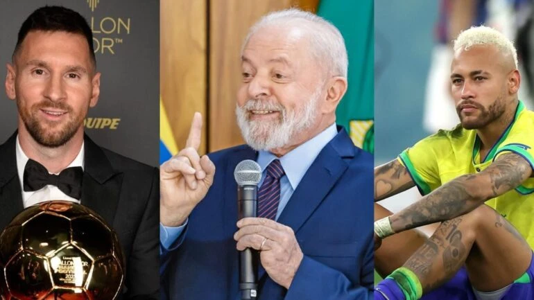 Lula parabeniza Messi por prêmio de 