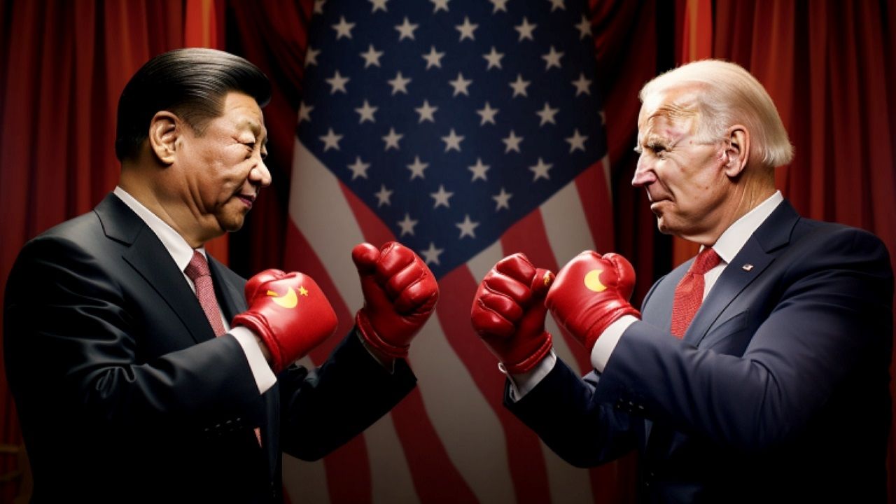 Os líderes chinês, Xi Jinping, e norte-americano, Joe Biden