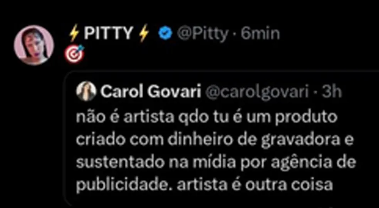 Pitty critica Juliette após acusão de plágio: 'Produto criado com dinheiro' 2 Pitty critica Juliette por plágio