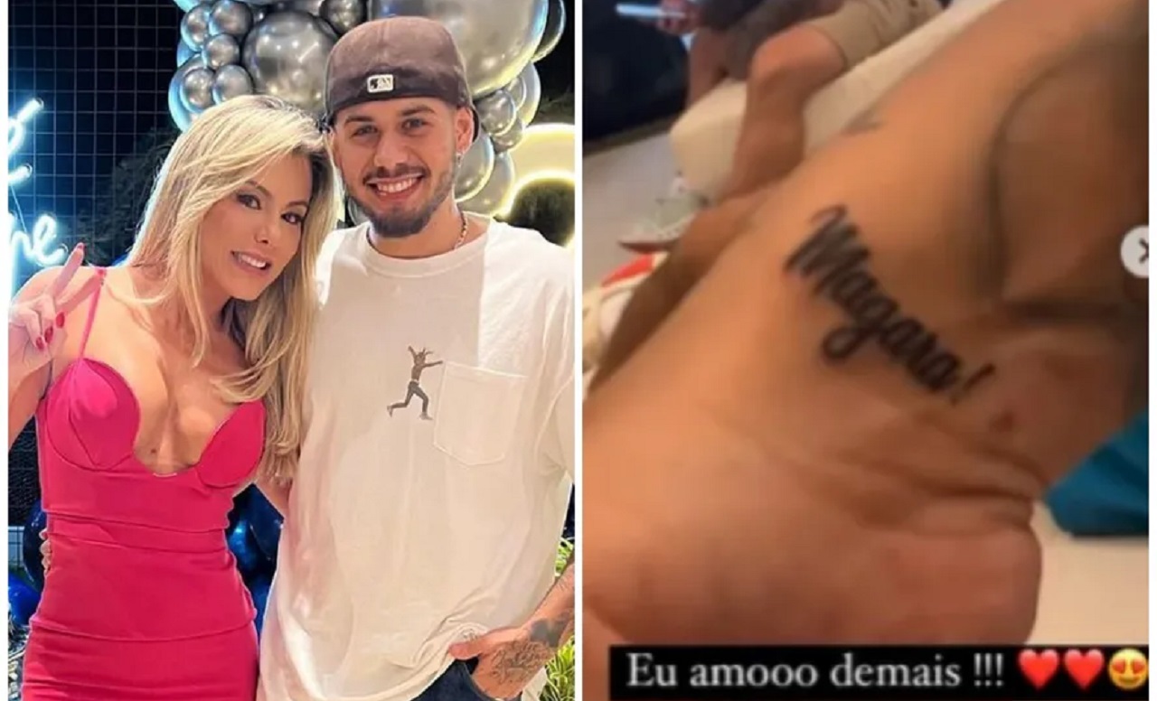 Zé Felipe faz tatuagem para sogra e mãe do cantor se pronuncia: 'Diz mais sobre ele do que sobre mim'