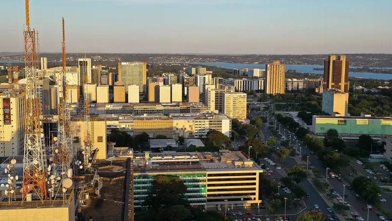Vista aérea do Setor Comercial Sul em Brasília