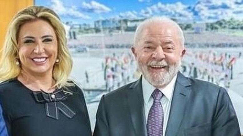 A primeira-dama de Cuiabá, Márcia Pinheiro, e o presidente Lula