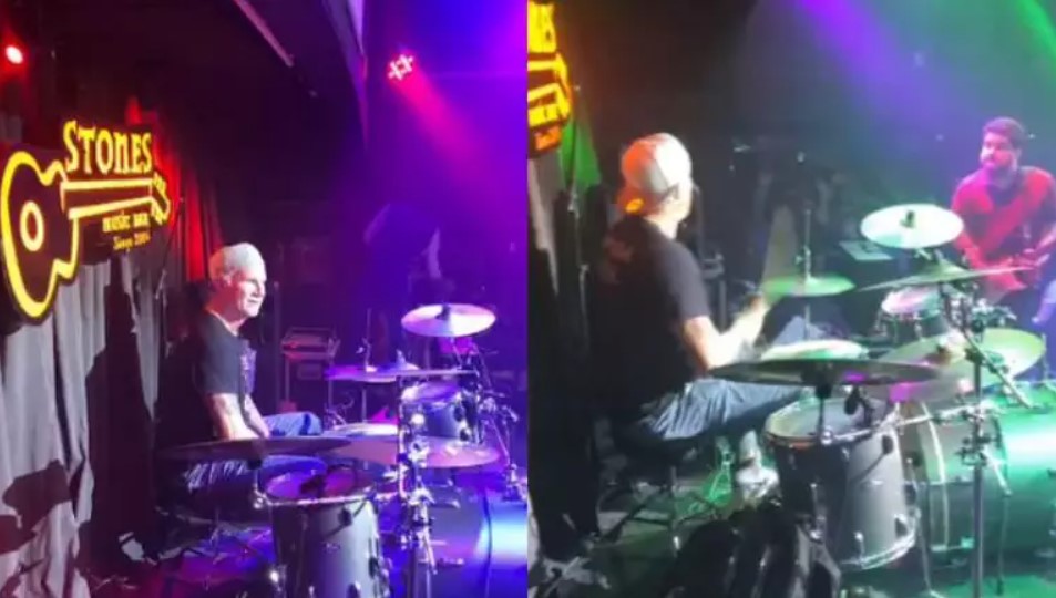 Baterista do Red Hot Chili Peppers toca com cover da banda em bar de SP