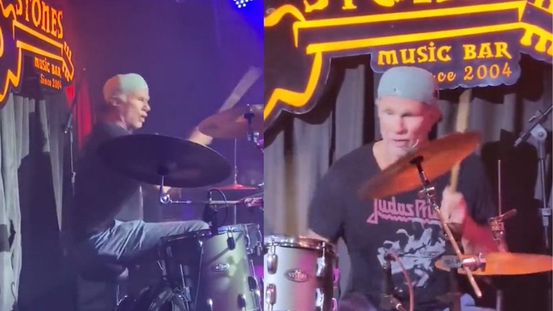 Chad Smith em bar na zona leste de São Paulo