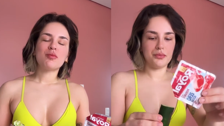 Vídeo: Kéfera indica pepino com gelatina em pó para superar "compulsão alimentar"; nutricionista faz alerta