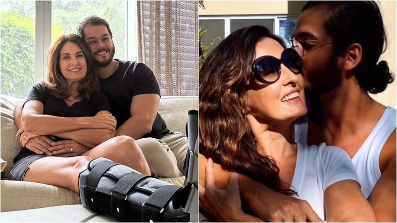 Fátima Bernardes celebra 6 anos ao lado de Túlio Gadelha e recebe cuidado especial do namorado: ‘Pé quebrado’