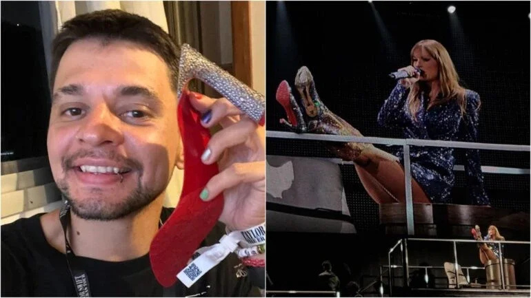 Fã pretende vender salto que pegou de Taylor Swift para custear tratamento de câncer da prima