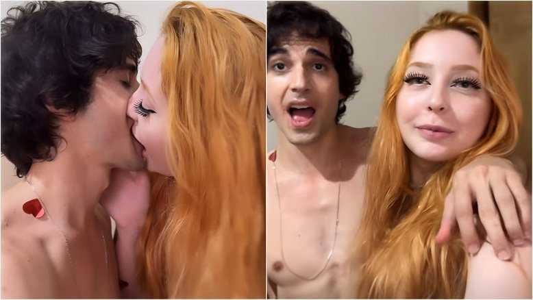 Fiuk é flagrado aos beijos com ruiva que manda recado para 'sogro' errado: 'Abraço para Roberto Carlos'