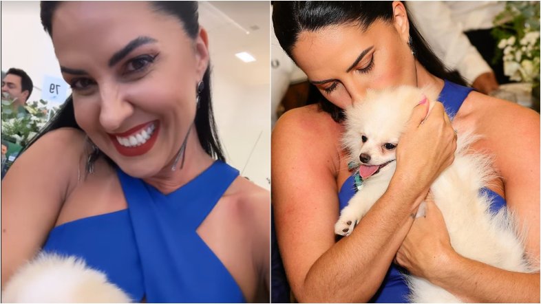 Graciele Lacerda arremata cachorro por R$ 63 mil em leilão: ‘Por uma boa causa’