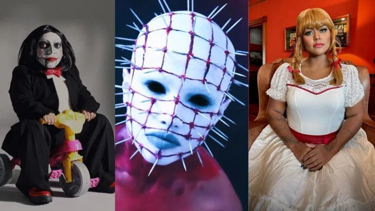 Tokinho, Juliette e Camila Loures caracterizados para o Halloween