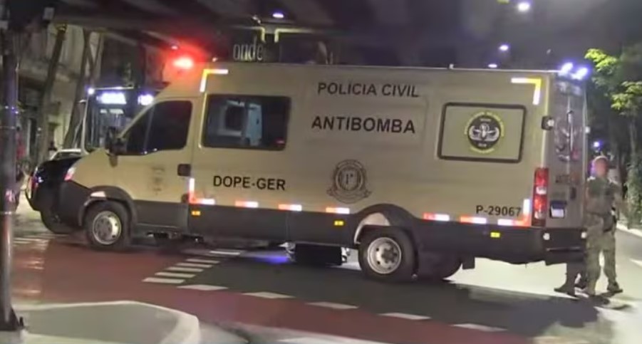 Homem é preso com explosivos no centro da cidade de São Paulo