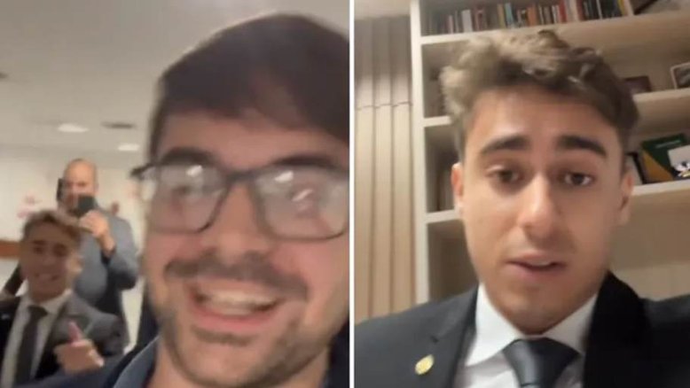 Vídeo: influenciador chama Nikolas Ferreira de 'chupeta' e é autuado na Câmara