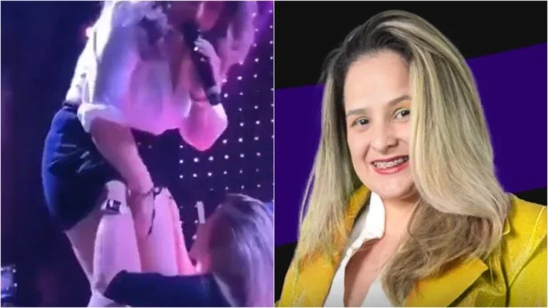 Cantora sertaneja oferece cachaça em calcinha e gera polêmica na web: ‘Absurdo’