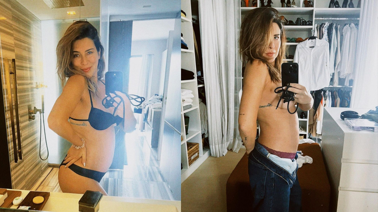 Grávida, Fernanda Paes Leme compartilha evolução da barriga: 'Orgulhosa'