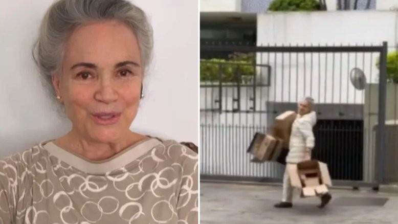 Após ser vista pegando papelão na rua, Regina Duarte se explica: 'Não sou qualquer uma'