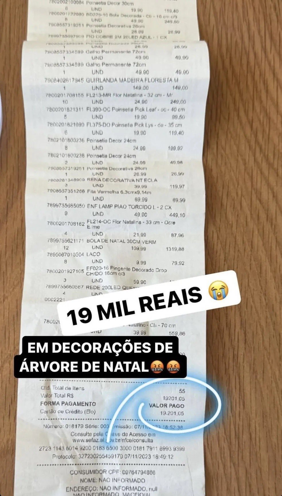 Rico Melquiades rebate críticas após revelar gasto de R$ 19 mil em árvore de Natal: 'O dinheiro é meu' 2 Rico Melquiades rebate críticas após revelar gasto de R$ 19 mil em árvore de Natal: 'O dinheiro é meu'
