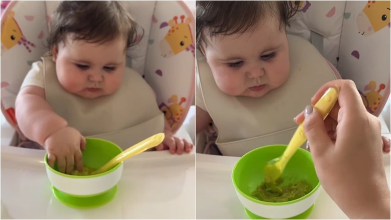 Viih Tube mostra rotina de introdução alimentar da filha: ‘Mais comer do que mamar’