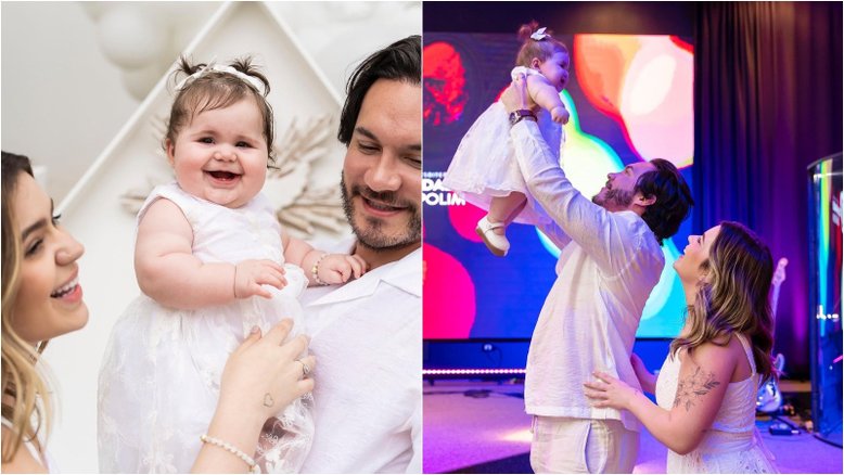 Viih Tube abre álbum do batizado da filha: 'Nossa pequena Lua’