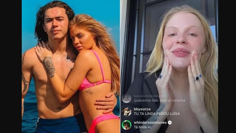 Durante live de Luísa Sonza, Whindersson Nunes deixa elogio para ex: 'Tá linda você'