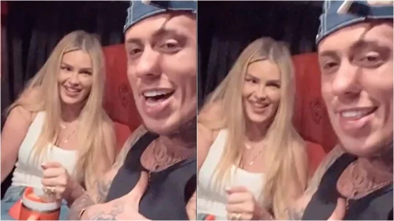 MC Daniel e Yasmin Brunet surgem juntinhos após modelo fraturar a costela: ‘Está bem cuidada’