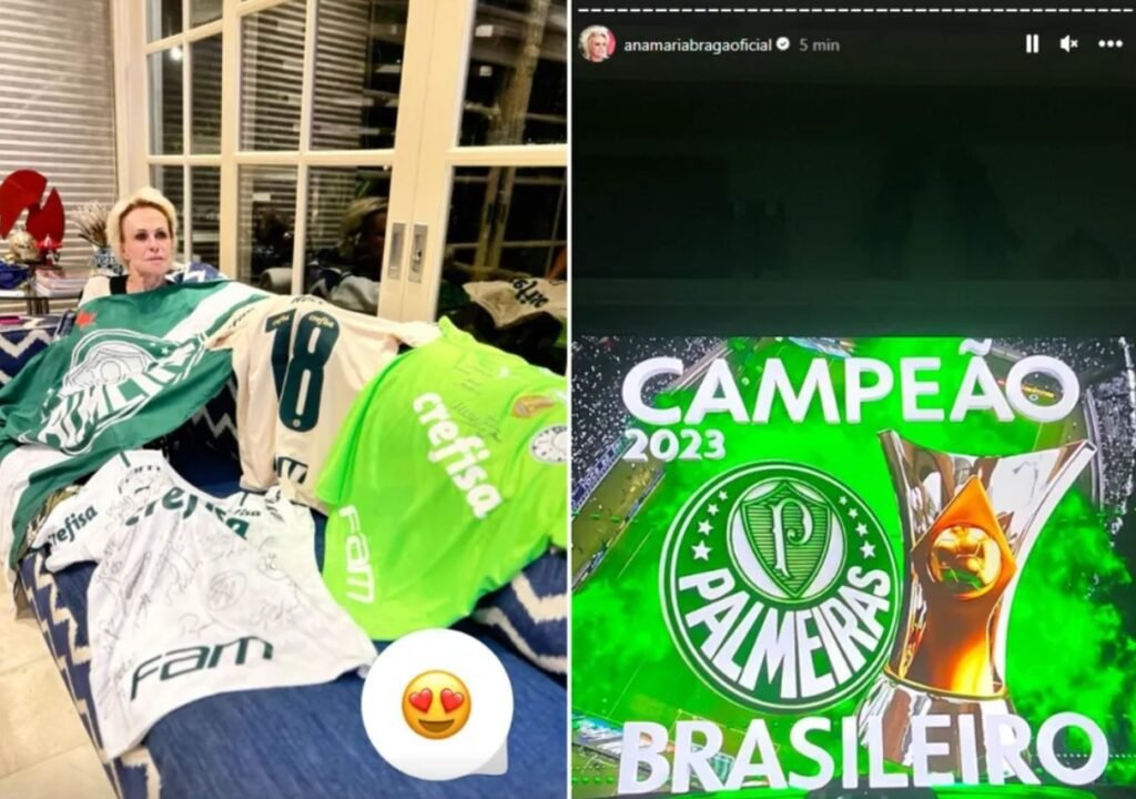 Famosos comemoram título brasileiro do Palmeiras nas redes sociais 2 Ana Maria Braga comemora título do Palmeiras