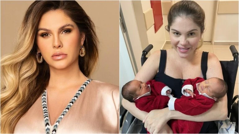 Bárbara Evans fala sobre dificuldades na amamentação dos gêmeos: 