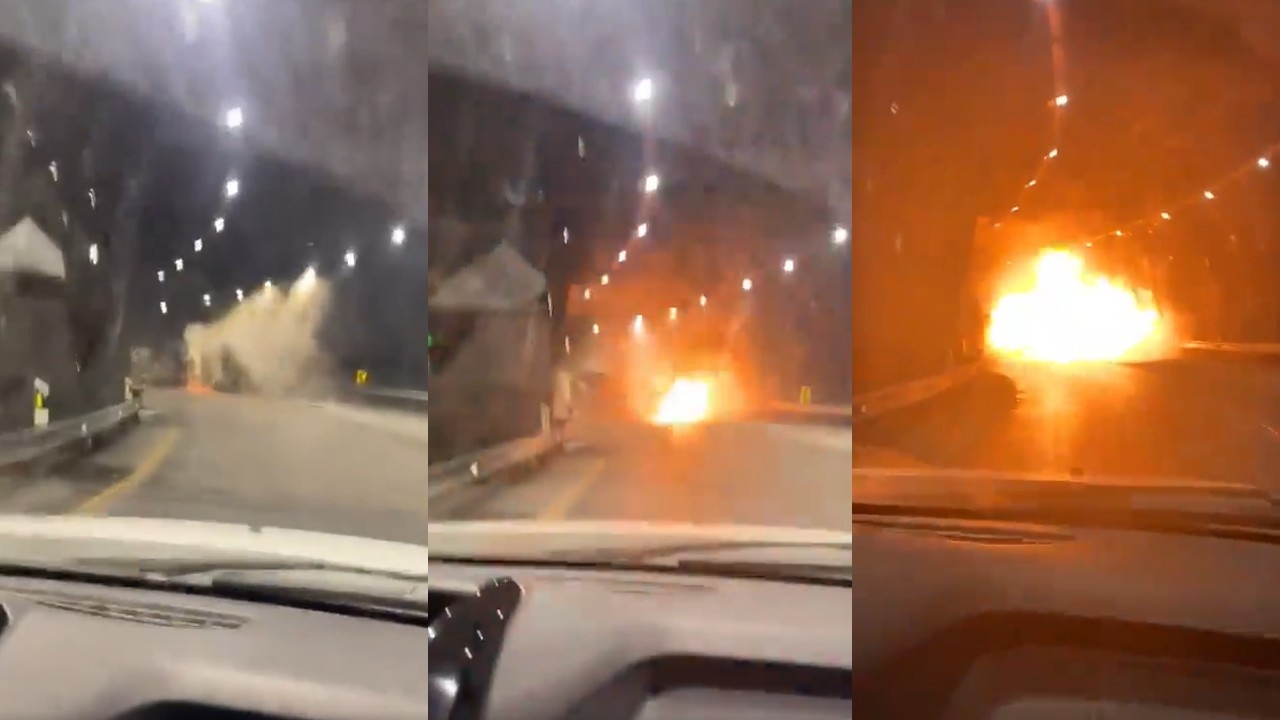 Vídeo: caminhão com derivado de petróleo explode em túnel na Colômbia