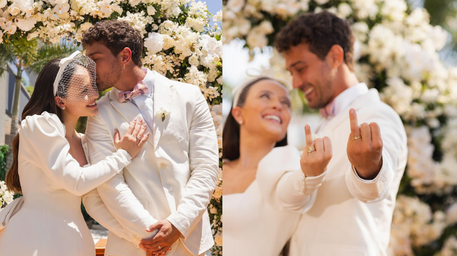 Larissa Manoela e André Luiz Frambach se casam em cerimônia intimista