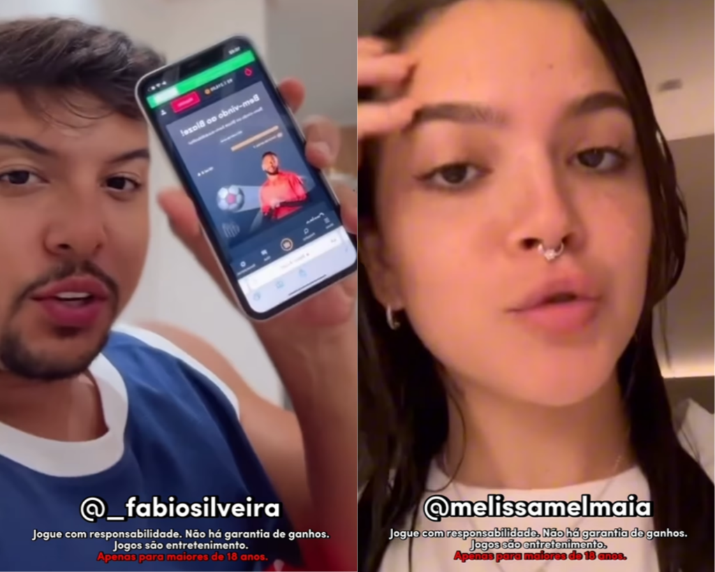 A atriz Mel Maia e o influenciador Fábio Silveira aparecem no perfil do Instagram da Blaze como embaixadores da marca