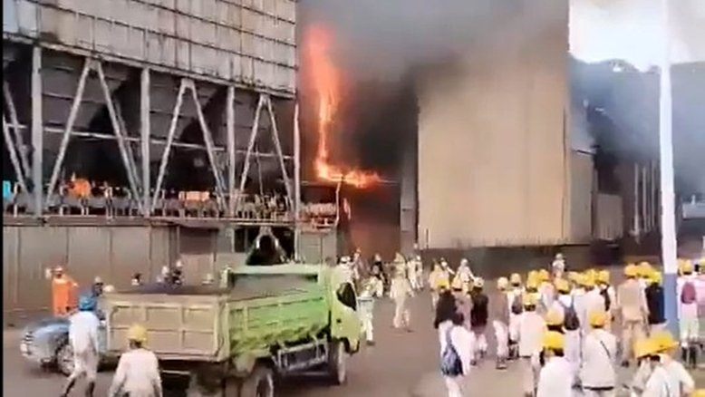 Incêndio em fornalha de fundição de níquel da Indonesia Tsingshan Stainless Steel